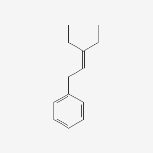 molecular formula C13H18 B14270573 Benzene, (3-ethyl-2-pentenyl)- CAS No. 134165-97-2