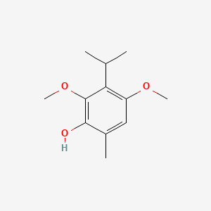 molecular formula C12H18O3 B14270579 2,4-Dimethoxy-6-methyl-3-propan-2-yl-phenol CAS No. 135626-41-4