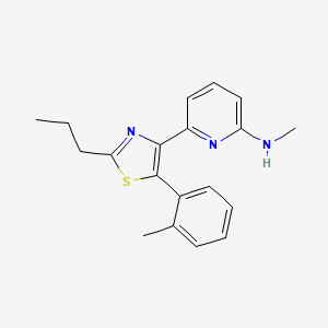 molecular formula C19H21N3S B14270615 N-Methyl-6-[5-(2-methylphenyl)-2-propyl-1,3-thiazol-4-yl]pyridin-2-amine CAS No. 151103-26-3