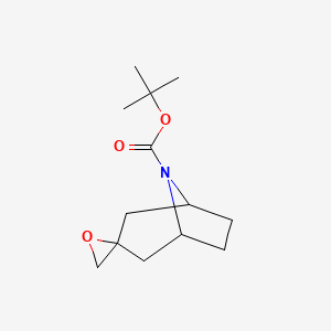 molecular formula C13H21NO3 B1427062 Tert-butyl 8-azaspiro[bicyclo[3.2.1]octane-3,2'-oxirane]-8-carboxylate CAS No. 918441-60-8