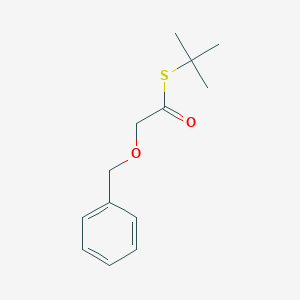 molecular formula C13H18O2S B14270622 Ethanethioic acid, (phenylmethoxy)-, S-(1,1-dimethylethyl) ester CAS No. 133756-18-0