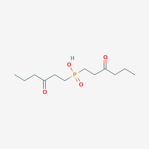 molecular formula C12H23O4P B14270637 Bis(3-oxohexyl)phosphinic acid CAS No. 140399-76-4