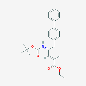 molecular formula C25H31NO4 B1427066 (R,E)-ethyl 5-([1,1'-biphenyl]-4-yl)-4-((tert-butoxycarbonyl)aMino)-2-Methylpent-2-enoate CAS No. 149709-59-1