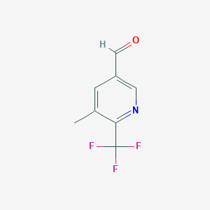 molecular formula C8H6F3NO B1427067 3-甲基-2-(三氟甲基)吡啶-5-甲醛 CAS No. 1198016-48-6