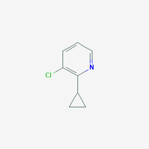 molecular formula C8H8ClN B1427069 3-Chloro-2-cyclopropylpyridine CAS No. 1355066-87-3