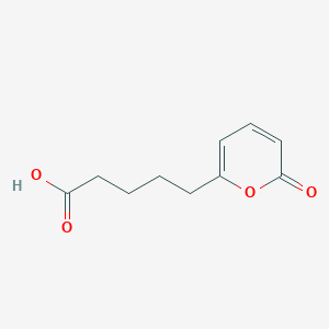 molecular formula C10H12O4 B14270714 5-(2-Oxo-2H-pyran-6-yl)pentanoic acid CAS No. 183960-22-7