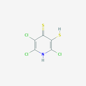 molecular formula C5H2Cl3NS2 B14270746 2,3,6-Trichloro-5-sulfanylpyridine-4(1H)-thione CAS No. 132817-07-3