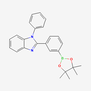 molecular formula C25H25BN2O2 B1427078 1-Phenyl-2-(3-(4,4,5,5-tetramethyl-1,3,2-dioxaborolan-2-yl)phenyl)-1H-benzo[d]imidazole CAS No. 952514-86-2