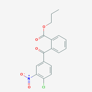 molecular formula C17H14ClNO5 B14270823 Propyl 2-(4-chloro-3-nitrobenzoyl)benzoate CAS No. 140861-43-4
