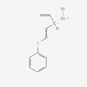 molecular formula C11H11BrSZn B14270829 bromozinc(1+);penta-1,4-dienylsulfanylbenzene CAS No. 137905-38-5