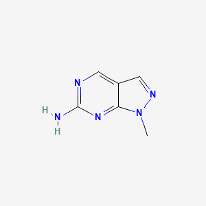 molecular formula C6H7N5 B1427084 1-Methyl-1H-pyrazolo[3,4-D]pyrimidin-6-amine CAS No. 1194799-19-3