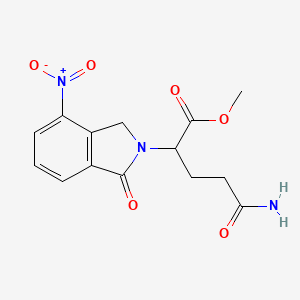 molecular formula C14H15N3O6 B1427085 Methyl 5-amino-2-(4-nitro-1-oxoisoindolin-2-yl)-5-oxopentanoate CAS No. 878782-79-7