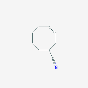 molecular formula C9H13N B14270850 Cyclooct-3-ene-1-carbonitrile CAS No. 183442-14-0