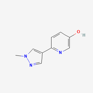 molecular formula C9H9N3O B1427086 6-(1-methyl-1H-pyrazol-4-yl)pyridin-3-ol CAS No. 1256371-63-7