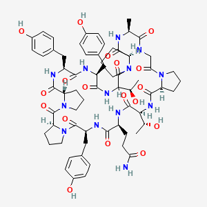 molecular formula C65H85N13O18 B14270860 Cycloleonurinin CAS No. 135447-56-2