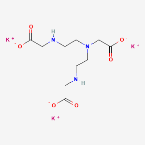 molecular formula C10H16K3N3O6 B14270864 Glycine, N,N-bis(2-((carboxymethyl)amino)ethyl)-, potassium salt CAS No. 152007-82-4