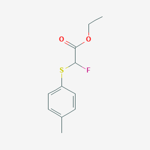molecular formula C11H13FO2S B14270869 Acetic acid, fluoro[(4-methylphenyl)thio]-, ethyl ester CAS No. 130612-81-6