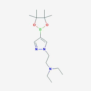 molecular formula C15H28BN3O2 B1427088 N,N-diethyl-2-(4-(4,4,5,5-tetramethyl-1,3,2-dioxaborolan-2-yl)-1H-pyrazol-1-yl)ethanamine CAS No. 1086111-20-7