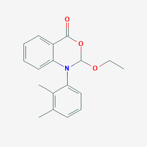molecular formula C18H19NO3 B14270942 1-(2,3-Dimethylphenyl)-2-ethoxy-1,2-dihydro-4H-3,1-benzoxazin-4-one CAS No. 137488-42-7