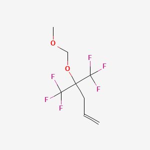 molecular formula C8H10F6O2 B14270968 5,5,5-Trifluoro-4-(methoxymethoxy)-4-(trifluoromethyl)pent-1-ene CAS No. 150669-66-2