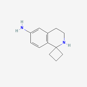 molecular formula C12H16N2 B1427099 3',4'-二氢-2'h-螺[环丁烷-1,1'-异喹啉]-6'-胺 CAS No. 1092794-38-1