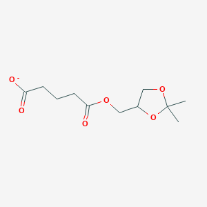 molecular formula C11H17O6- B14270990 5-[(2,2-Dimethyl-1,3-dioxolan-4-yl)methoxy]-5-oxopentanoate CAS No. 185318-17-6