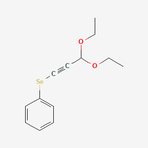 molecular formula C13H16O2Se B14270996 Benzene, [(3,3-diethoxy-1-propynyl)seleno]- CAS No. 163189-52-4