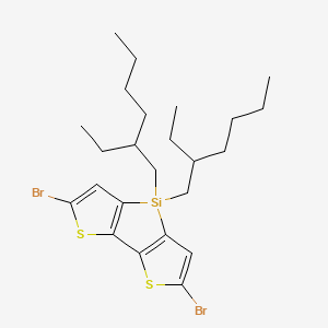molecular formula C24H36Br2S2Si B1427100 2,6-dibromo-4,4-bis(2-ethylhexyl)-4H-Silolo[3,2-b:4,5-b']dithiophene CAS No. 1089687-05-7