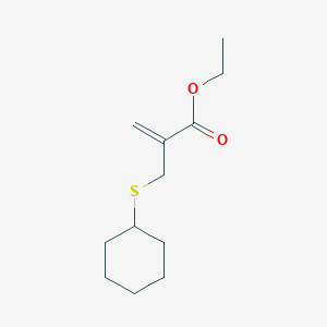 molecular formula C12H20O2S B14271001 Ethyl 2-[(cyclohexylsulfanyl)methyl]prop-2-enoate CAS No. 139774-64-4
