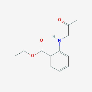 molecular formula C12H15NO3 B14271020 Ethyl 2-[(2-oxopropyl)amino]benzoate CAS No. 185307-96-4