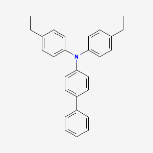 molecular formula C28H27N B14271097 N,N-Bis(4-ethylphenyl)[1,1'-biphenyl]-4-amine CAS No. 131783-28-3