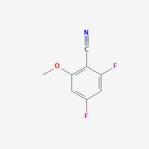 molecular formula C8H5F2NO B1427111 2,4-Difluoro-6-methoxybenzonitrile CAS No. 1240518-41-5