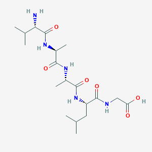molecular formula C19H35N5O6 B14271160 L-Valyl-L-alanyl-L-alanyl-L-leucylglycine CAS No. 184764-18-9