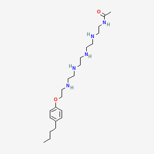 molecular formula C22H41N5O2 B14271179 N-[14-(4-Butylphenoxy)-3,6,9,12-tetraazatetradecan-1-YL]acetamide CAS No. 139610-48-3