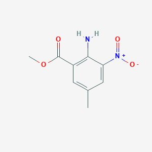 molecular formula C9H10N2O4 B1427119 Methyl 2-amino-5-methyl-3-nitrobenzoate CAS No. 1248541-72-1