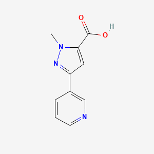 molecular formula C10H9N3O2 B1427120 1-methyl-3-(pyridin-3-yl)-1H-pyrazole-5-carboxylic acid CAS No. 1201199-02-1