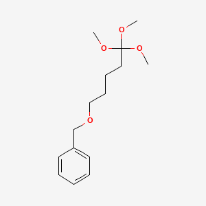 molecular formula C15H24O4 B14271204 Benzene, [[(5,5,5-trimethoxypentyl)oxy]methyl]- CAS No. 162283-97-8