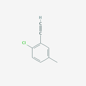 molecular formula C9H7Cl B1427122 1-氯-2-乙炔基-4-甲基苯 CAS No. 1694418-84-2