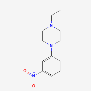 molecular formula C12H17N3O2 B1427124 1-Ethyl-4-(3-nitro-phenyl)-piperazine CAS No. 943189-24-0