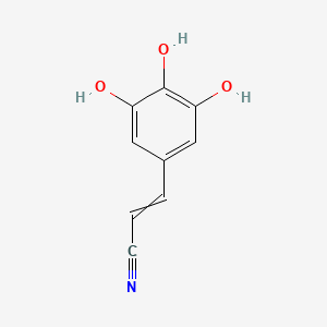 molecular formula C9H7NO3 B14271290 3-(3,4,5-Trihydroxyphenyl)prop-2-enenitrile CAS No. 155070-89-6