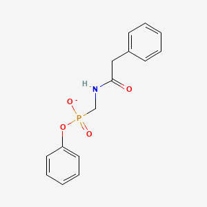 molecular formula C15H15NO4P- B14271294 Phenyl [(2-phenylacetamido)methyl]phosphonate CAS No. 134953-76-7