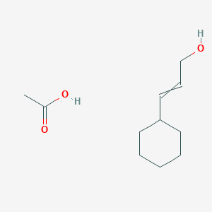 molecular formula C11H20O3 B14271302 Acetic acid;3-cyclohexylprop-2-en-1-ol CAS No. 172990-75-9