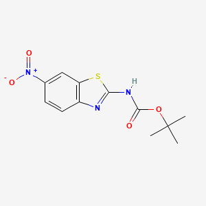 molecular formula C12H13N3O4S B1427131 (6-Nitro-benzothiazol-2-yl)-carbamic acid tert-butyl ester CAS No. 862822-06-8