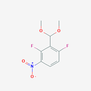 molecular formula C9H9F2NO4 B1427132 2-(Dimethoxymethyl)-1,3-difluoro-4-nitrobenzene CAS No. 1203662-90-1