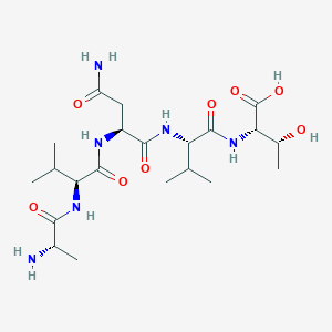 molecular formula C21H38N6O8 B14271379 L-Alanyl-L-valyl-L-asparaginyl-L-valyl-L-threonine CAS No. 183735-39-9