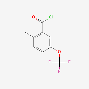 molecular formula C9H6ClF3O2 B1427138 2-Methyl-5-(trifluoromethoxy)benzoyl chloride CAS No. 1261445-13-9