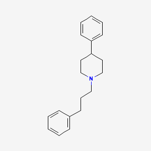 molecular formula C20H25N B14271397 4-Phenyl-1-(3-phenylpropyl)piperidine CAS No. 136534-52-6