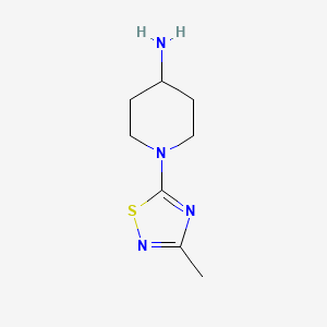 molecular formula C8H14N4S B1427140 1-(3-Methyl-1,2,4-thiadiazol-5-yl)piperidin-4-amine CAS No. 1329672-71-0
