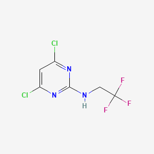 molecular formula C6H4Cl2F3N3 B1427141 4,6-dichloro-N-(2,2,2-trifluoroethyl)pyrimidin-2-amine CAS No. 1208109-04-9