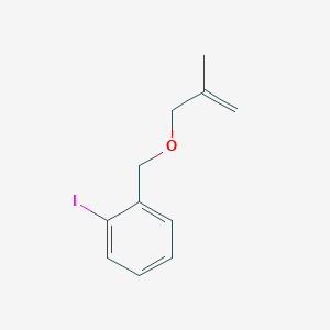 molecular formula C11H13IO B14271410 Benzene, 1-iodo-2-[[(2-methyl-2-propenyl)oxy]methyl]- CAS No. 179862-30-7